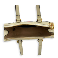 Ophidia Top Handle Bag Small White Ivory in Calfskin, Gold hardware