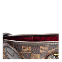 Neverfull MM Damier Ebene Tote Bag in Coated Canvas, Gold hardware