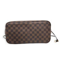 Neverfull MM Damier Ebene Tote Bag in Coated Canvas, Gold hardware