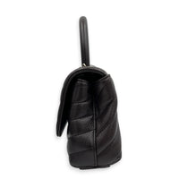 Coco East West Maci Brown Top Handle Bag in Calfskin, Gold hardware