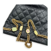 CC Turnlock Charms Chain Bucket Bag Black in Lambskin, Gold hardware
