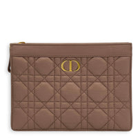 Caro Wallet On Chain Pink in Calfskin, Gold hardware