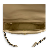C19 Shoulder Bag Small Beige in Lambskin, Mixed hardware