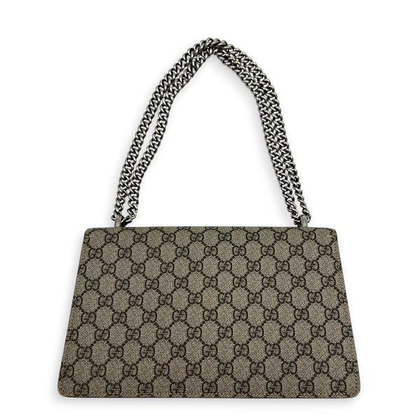 Dionysus Shoulder Bag Small Beige, Silver hardware