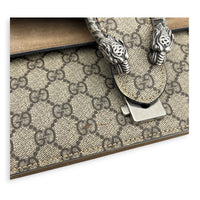 Dionysus Shoulder Bag Small Beige, Silver hardware