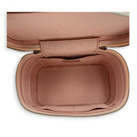 Diortravel Pink Vanity Bag in Canvas, Silver hardware