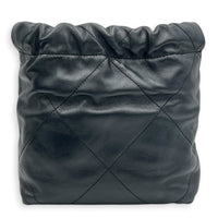 22 Tote Shoulder Bag Mini Black in Calfskin, Gold hardware