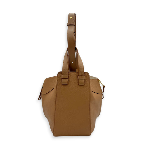 Hammock Shoulder Bag Brown, Gold hardware