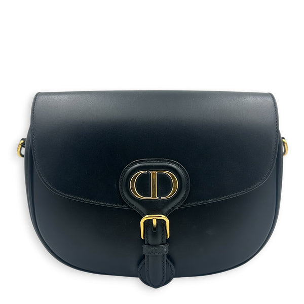 Bobby Shoulder Bag Black in Calfskin, Gold hardware