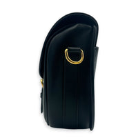 Bobby Shoulder Bag Black in Calfskin, Gold hardware