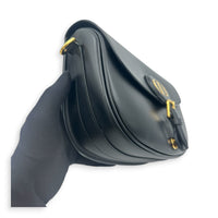 Bobby Shoulder Bag Black in Calfskin, Gold hardware