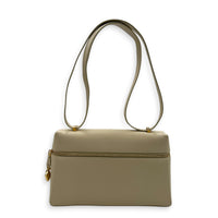 L27 Shoulder Bag White in Calfskin, Gold hardware