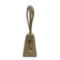 L27 Shoulder Bag White in Calfskin, Gold hardware