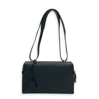 L27 Shoulder Bag Blue in Calfskin, Gold hardware