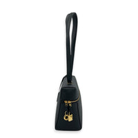 L27 Shoulder Bag Blue in Calfskin, Gold hardware