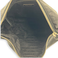 Logo Shoulder Bag Black in Nylon, Silver hardware