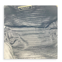 Logo Shoulder Bag Black in Nylon, Silver hardware