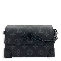 Steamer Crossbody Bag Monogram Eclipse in Coated Canvas, Gunmetal hardware