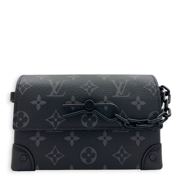 Steamer Crossbody Bag Monogram Eclipse in Coated Canvas, Gunmetal hardware