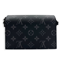 Steamer Crossbody Bag Monogram Eclipse in Coated Canvas, Gunmetal hardware