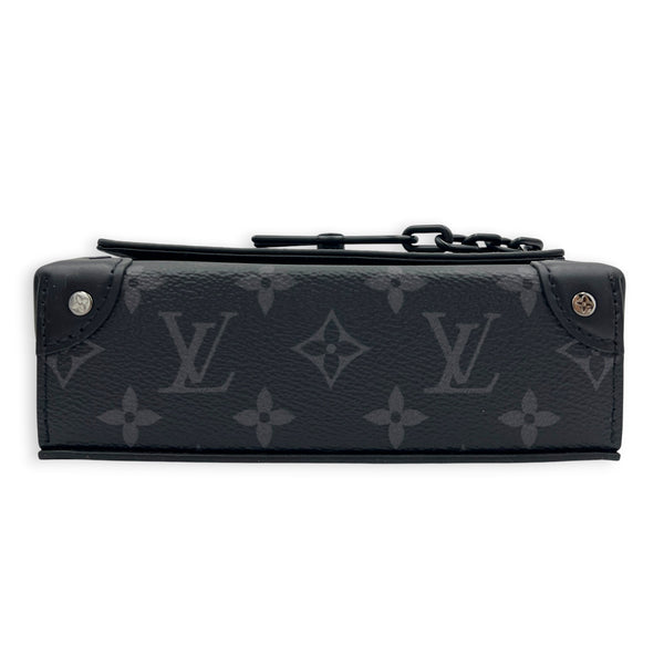 Steamer Crossbody Bag Monogram Eclipse in Coated Canvas, Gunmetal hardware