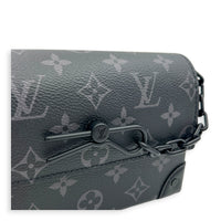 Steamer Crossbody Bag Monogram Eclipse in Coated Canvas, Gunmetal hardware
