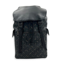Intrecciato Backpack Black in Calfskin, Gunmetal hardware