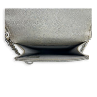 CC Quilted  Phone Bag Gold in Caviar Leather, Silver hardware