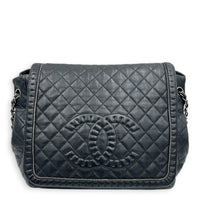 CC Istanbul Accordion Shoulder Bag Black in Calfskin, Ruthenium hardware