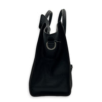 Luggage Top Handle Bag Nano  Black in Calfskin, Silver hardware