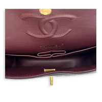 Classic Double Flap Small Black Shoulder Bag in Caviar Leather, Gold hardware