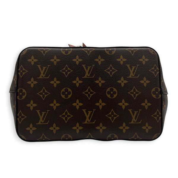 NeoNoe Shoulder Bag MM Brown in Monogram Coated Canvas, Gold hardware