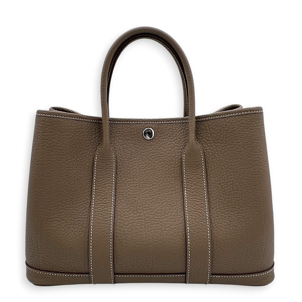 Garden Party 30 Etoupe Tote Bag in Negonda, Palladium hardware