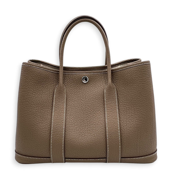 Garden Party 30 Etoupe Tote Bag in Negonda, Palladium hardware