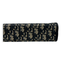 Oblique Blue Clutch in Jacquard, Gold hardware