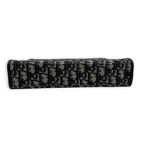 Oblique Blue Clutch in Jacquard, Gold hardware