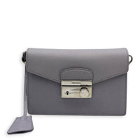 Sound Purple Crossbody Bag in Saffiano Leather,  hardware