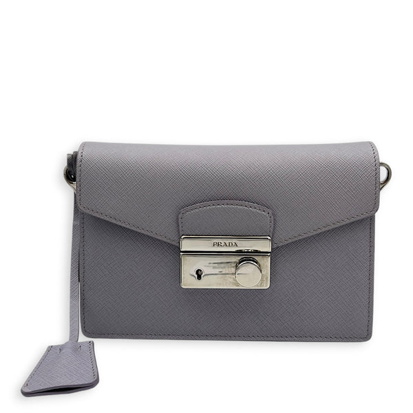 Sound Purple Crossbody Bag in Saffiano Leather,  hardware