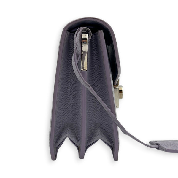 Sound Purple Crossbody Bag in Saffiano Leather,  hardware