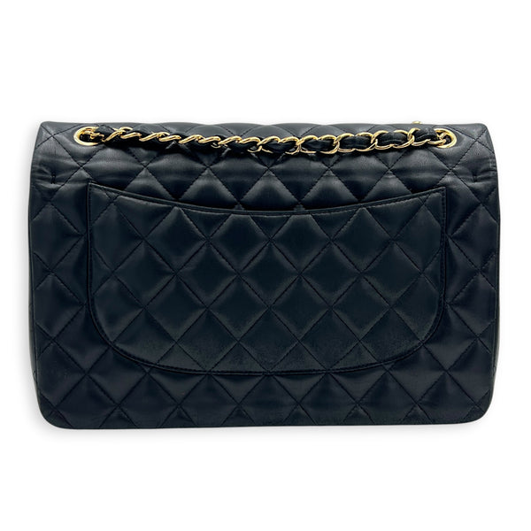 Classic Double Flap Shoulder Bag Jumbo Black in Lambskin, Gold hardware