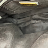 Matelassé Grey/Blue Shoulder Bag in Calfskin, Gold hardware