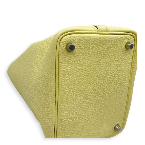 Picotin 18 Jaune Milton Top Handle Bag in Clemence, Brushed Palladium hardware