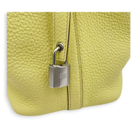 Picotin 18 Jaune Milton Top Handle Bag in Clemence, Brushed Palladium hardware