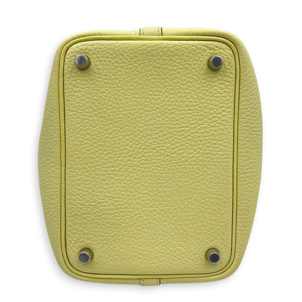 Picotin 18 Jaune Milton Top Handle Bag in Clemence, Brushed Palladium hardware