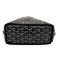 Anjou Tote Bag Mini Black in Coated Canvas, Silver hardware