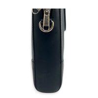 Ophidia Black Briefcase in Coated Canvas, Silver hardware