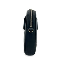 Ophidia Black Briefcase in Coated Canvas, Silver hardware