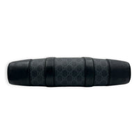 Ophidia Black Briefcase in Coated Canvas, Silver hardware
