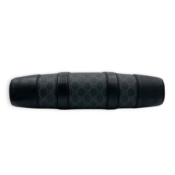 Ophidia Black Briefcase in Coated Canvas, Silver hardware