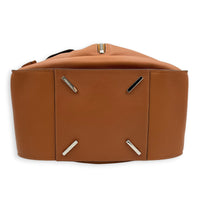 Hammock Large Brown Shoulder Bag in Calfskin, Silver hardware